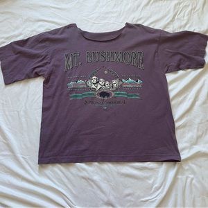 MT.Rushmore off the shoulder tee shirt